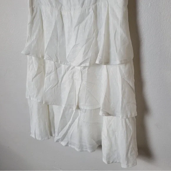 Revolve Lovers + Friends Women Mini Dress Rialto White Tiered Straps Sz XS - Picture 9 of 11